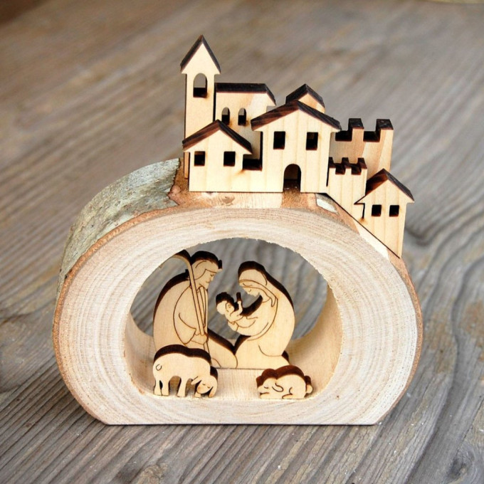 Vianočný betlehem v dreve