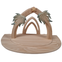 African Christmas Nativity Scene with palm trees
