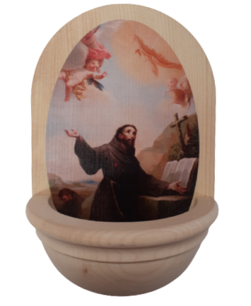 Holy water stoups with St. Francis