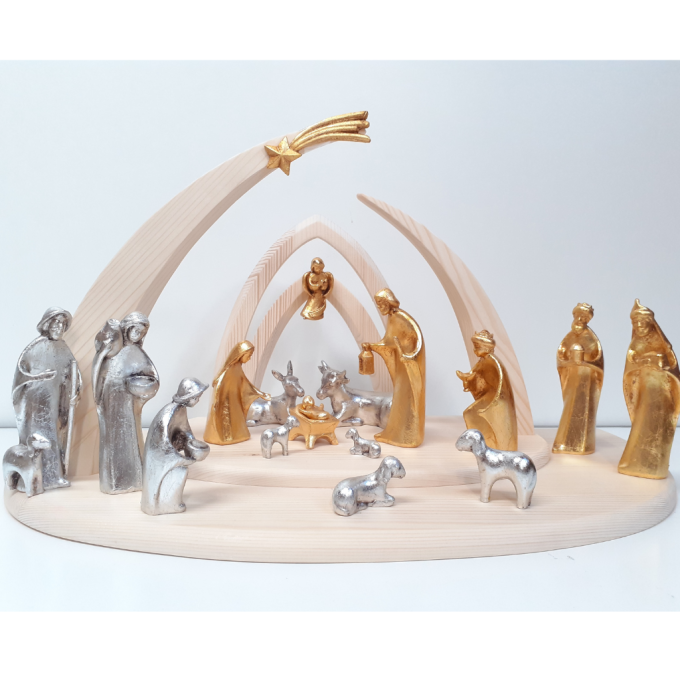 Nativity Scene Aida Gold