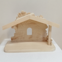 Traditional wooden Nativity scene