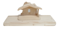Traditional wooden Nativity scene