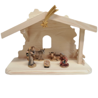Traditional Nativity Scene with Comet Color