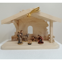 Traditional Nativity Scene with Comet Color