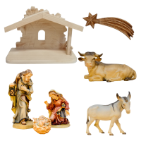 Traditional Nativity Scene with Comet Color
