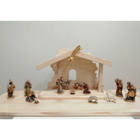 Traditional Nativity Scene with Comet Color