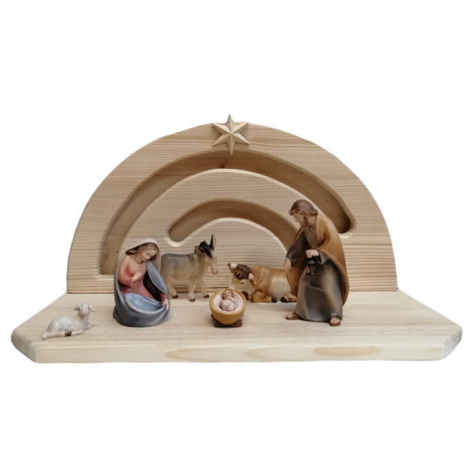 Modern Nativity Scene with Star
