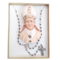Gift set Rosary and Relief of Pope St. John Paul II.