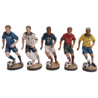 Wooden statue of a football player