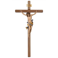 Wooden straight dark cross - Corpus Leonardo 