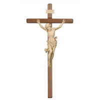 Wooden straight dark cross - Corpus Leonardo 
