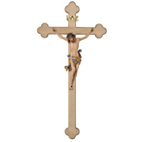Wooden light baroque cross with Corpus Leonardo