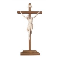 Wooden cross on piedestal with Corpus Siena