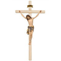 Wooden light cross with Corpus Siena