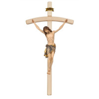 Wooden cross light curved - Corpus Siena