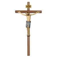 Wooden straight cross with Corpus S.Damiano