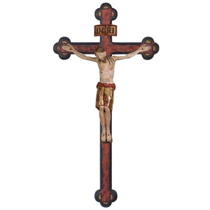 Baroque Antique cross with Corpus S.Damiano