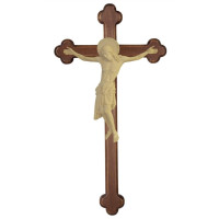 Wooden baroque cross with Corpus Cimabue