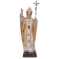 Pope John Paul II. Wooden Statue