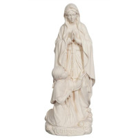 Our Lady of Lourdes with Bernadette wooden statue