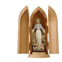 Blessed Mother with children of the world in niche