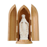 Blessed Mother with children of the world in niche