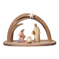 Nativity set Leonardo with stable and 4 figurines