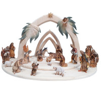 Oriental Nativity scene with light Three Kings
