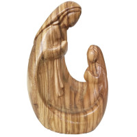 Drevená socha Madonna s Bernadettou