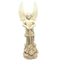 Saint Michael Archangel wooden statue
