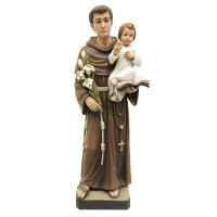 Saint Anthony with Lily in Fiberglass