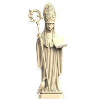 Saint Benedict with bishop's cap and stick