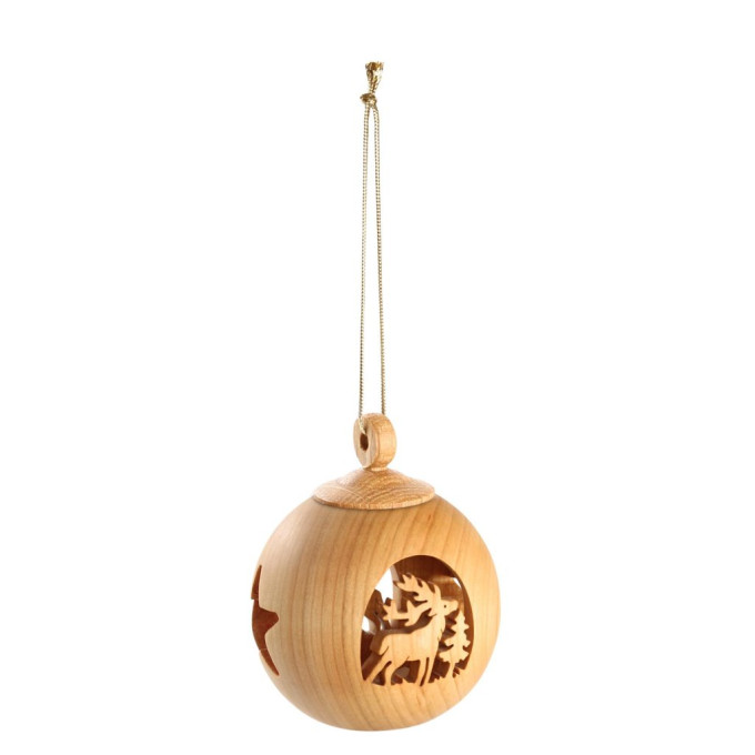 Wooden Christmas ball with Deer