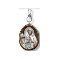 Keyring Madonna of Lourdes with Bernadette