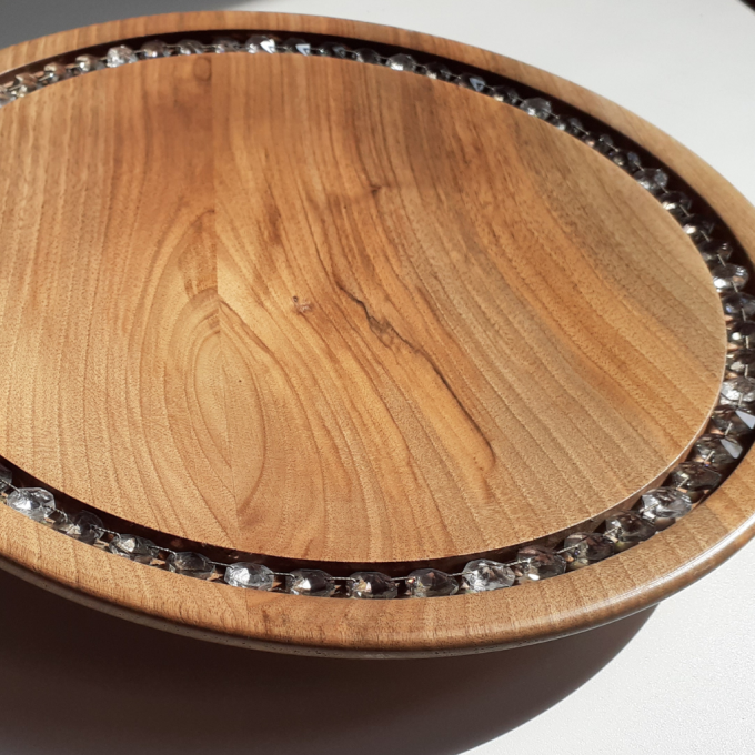 Servírovacia tácka s krištáľom Valentinite Velvet