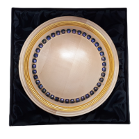 Drevená misa s krištáľom Heliotrope