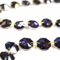 Drevená misa s krištáľom Heliotrope