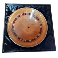 Wooden bowl with crystal Labrador - Grenade