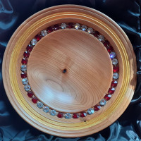 Wooden bowl with crystal Labrador - Grenade