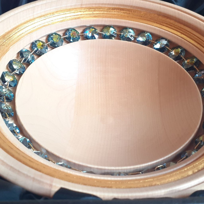 Wooden bowl with crystal Marea
