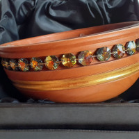 Wooden bowl with crystal Marea