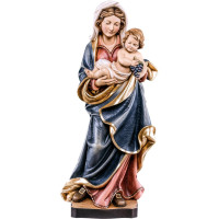 Virgin Mary with grapes wooden statue
