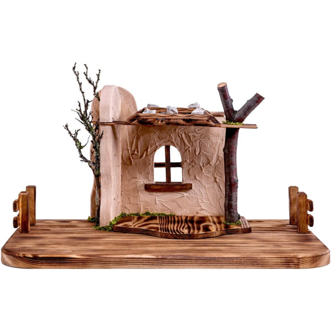 Traditional Nativity scene with light