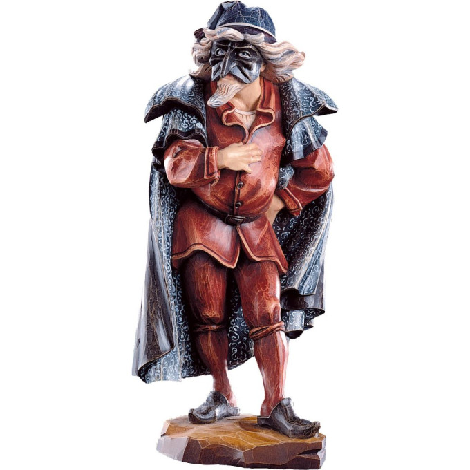 Comedian Pantalone wooden statue
