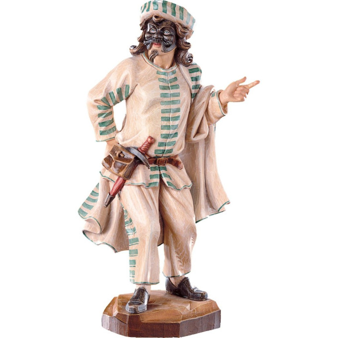 Comedian Brighella wooden statue