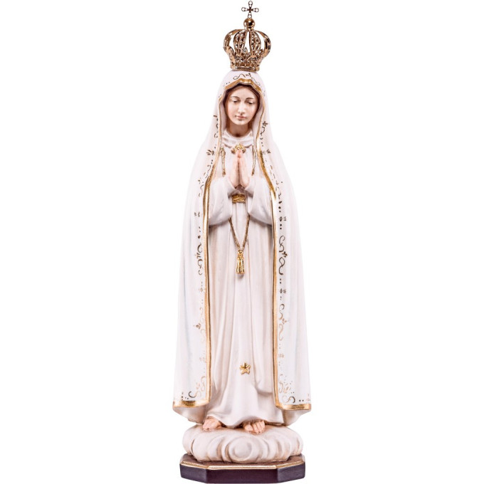 Our Lady of Fatima with crown wooden statue