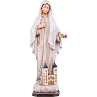 Virgin Mary of Medjugorje with the church