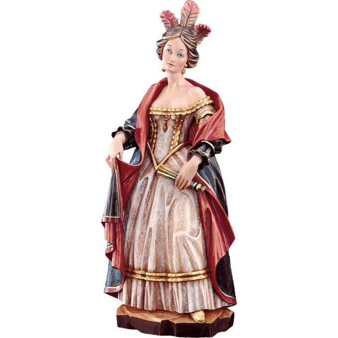 Comedian Silvia wooden statue