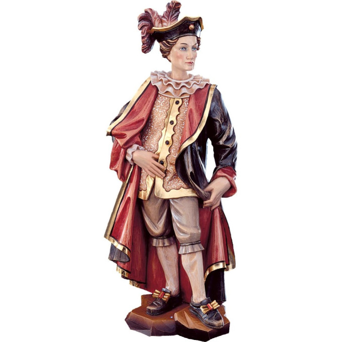 Comedian Lelio wooden statue