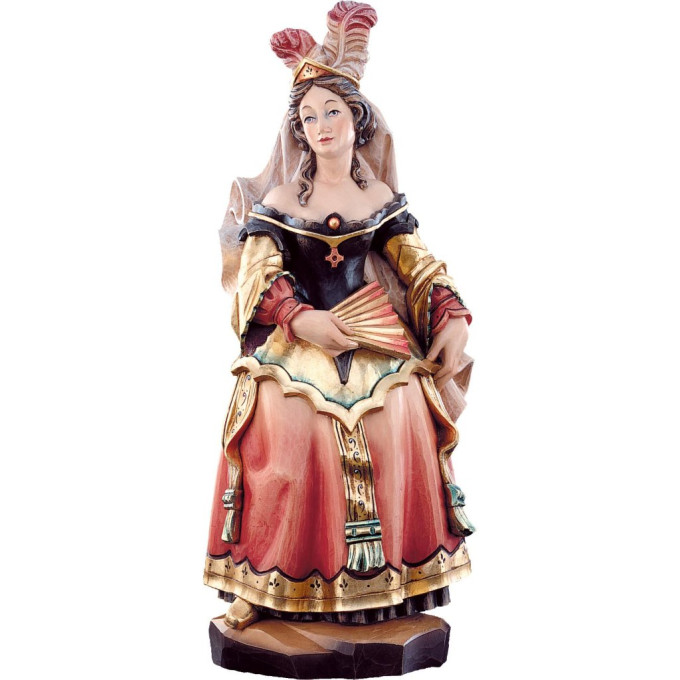 Comedian Cantatrice wooden statue